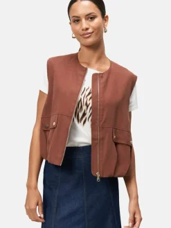 zero Jacken & Westen*Damen Cargo-Weste beige uni