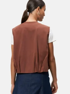 zero Jacken & Westen*Damen Cargo-Weste beige uni