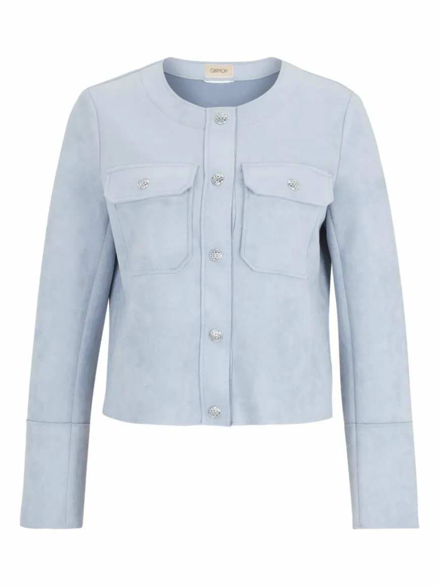 Cartoon Blazer*Damen Casual-Jacke blau aqua uni