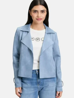 Cartoon Blazer|Jacken & Westen*Damen Casual-Jacke blau uni