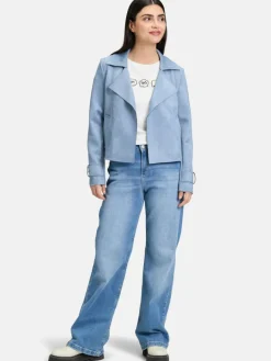 Cartoon Blazer|Jacken & Westen*Damen Casual-Jacke blau uni