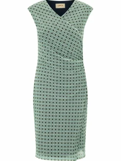 Cartoon Kleider*Damen Casual-Kleid mehrfarbig petrol gemustert