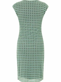 Cartoon Kleider*Damen Casual-Kleid mehrfarbig petrol gemustert