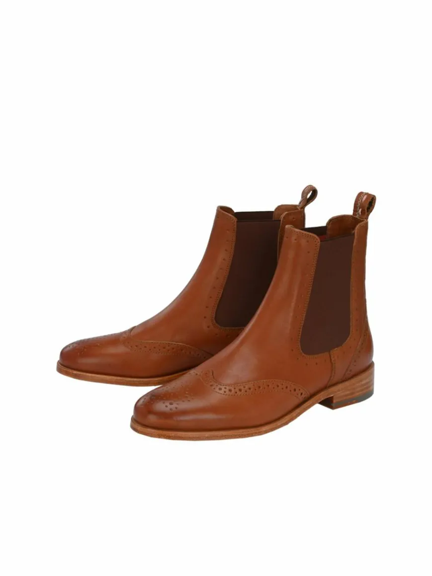 Crickit Boots & Stiefeletten*Damen Chelsea-Boots - HELEN cognac uni