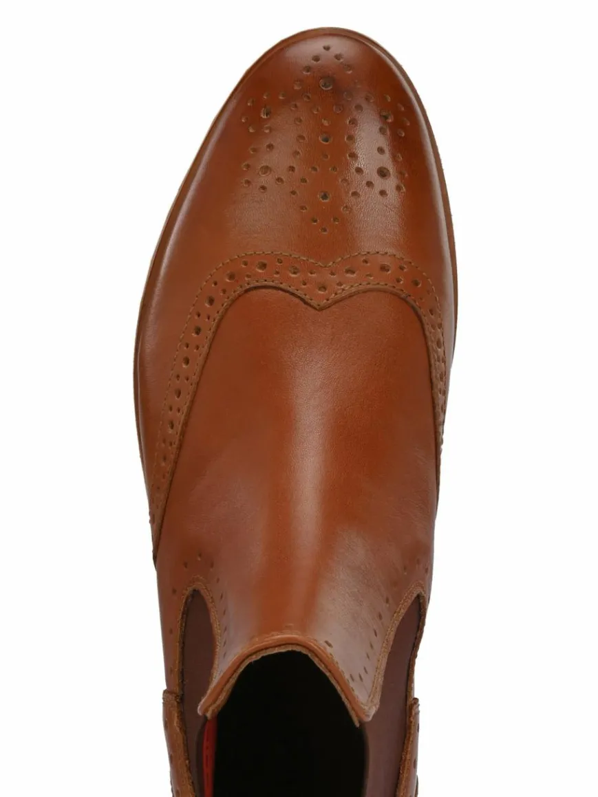 Crickit Boots & Stiefeletten*Damen Chelsea-Boots - HELEN cognac uni