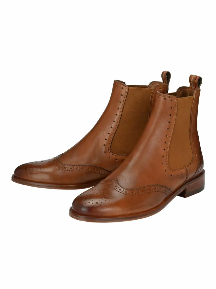 Crickit Boots & Stiefeletten*Damen Chelsea-Boots - HELEN cognac uni