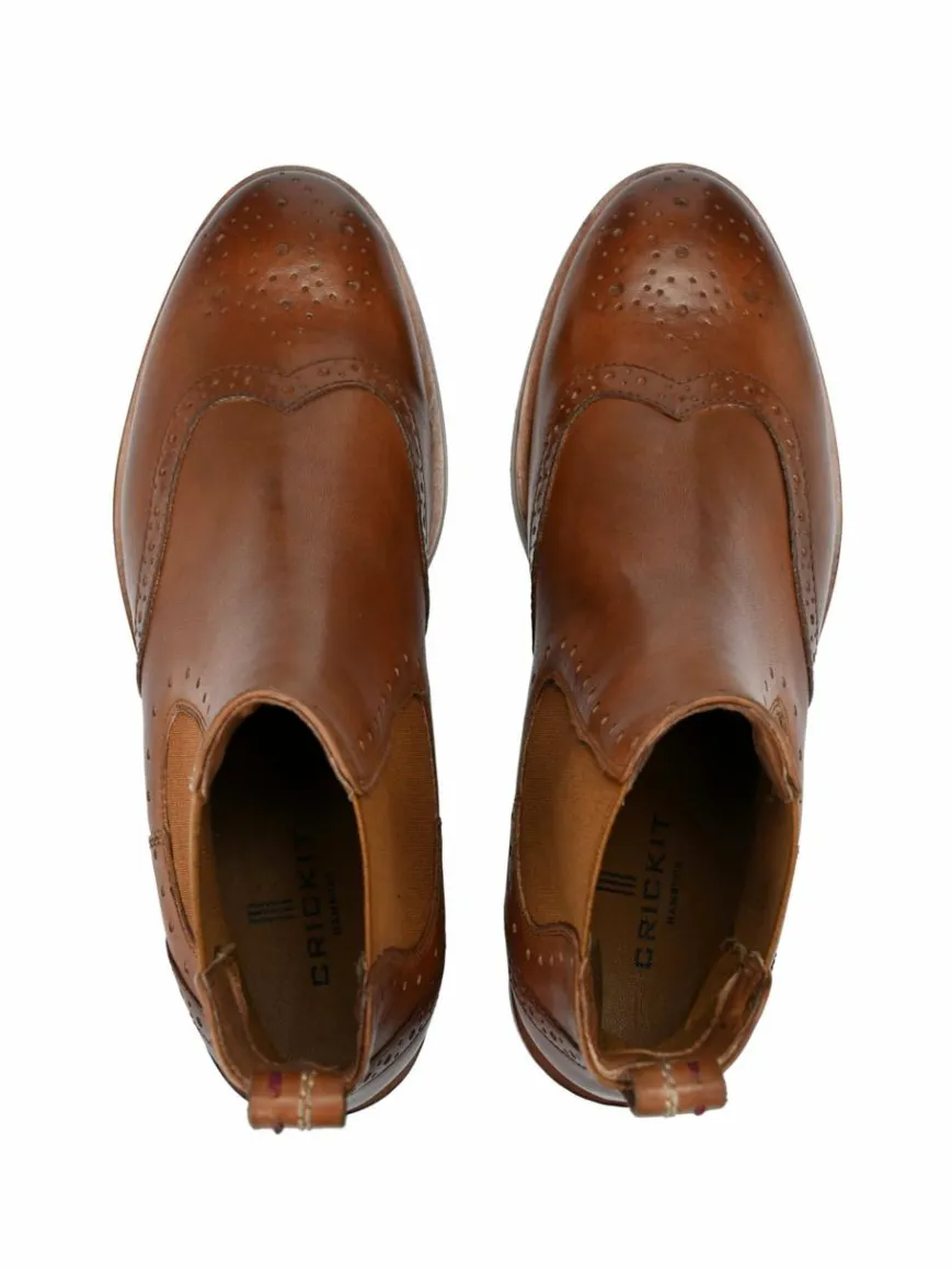 Crickit Boots & Stiefeletten*Damen Chelsea-Boots - HELEN cognac uni