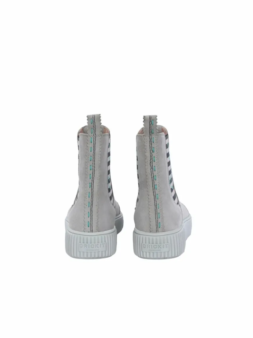 Crickit Boots & Stiefeletten*Damen Chelsea-Boots - MAJA grau gestreift
