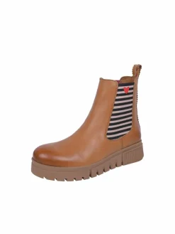 Crickit Boots & Stiefeletten*Damen Chelsea-Boots - NAELLE cognac bedruckt