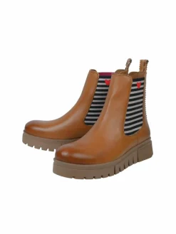 Crickit Boots & Stiefeletten*Damen Chelsea-Boots - NAELLE cognac bedruckt