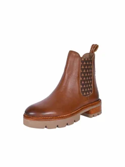 Crickit Boots & Stiefeletten*Damen Chelsea-Boots - NICKI cognac bedruckt