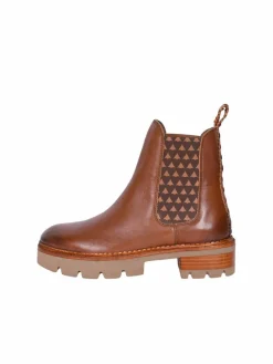 Crickit Boots & Stiefeletten*Damen Chelsea-Boots - NICKI cognac bedruckt