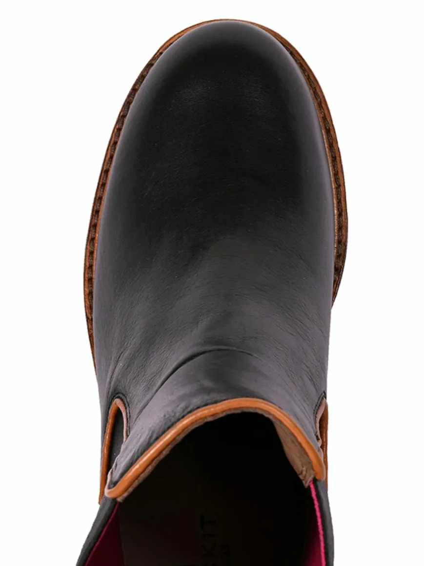 Crickit Boots & Stiefeletten*Damen Chelsea-Boots - NOLA schwarz cognac uni