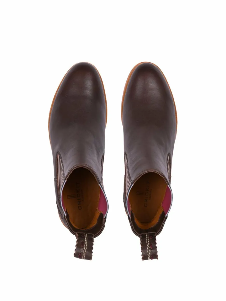 Crickit Boots & Stiefeletten*Damen Chelsea-Boots - SUVI braun bedruckt