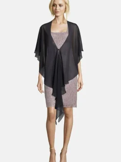 Vera Mont Pullover & Strickjacken*Damen Chiffonstola marine blau uni