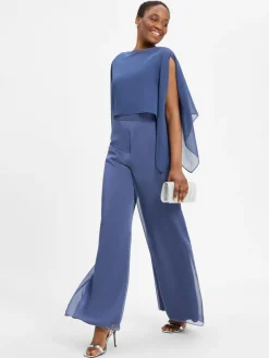 Swing Schals & Tücher*Damen Chiffon-Stola blau uni