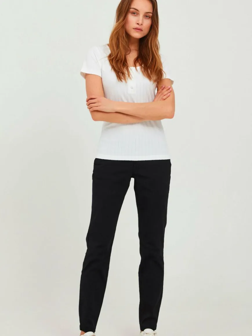 OXMO Hosen*Damen Chinohose - OXChilli schwarz uni