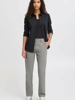 OXMO Hosen*Damen Chinohose - OXKVITANA grau uni