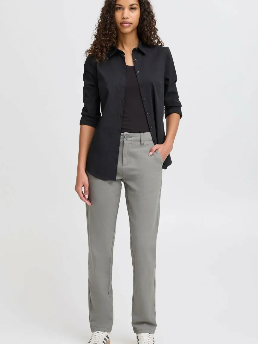 OXMO Hosen*Damen Chinohose - OXKVITANA grau uni