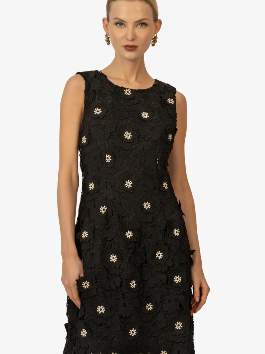 Kraimod Kleider*Damen Cocktailkleid schwarz gemustert