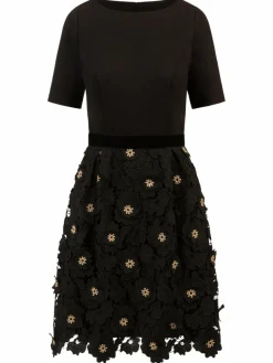 Kraimod Kleider*Damen Cocktailkleid schwarz gemustert