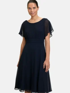Vera Mont Kleider*Damen Cocktailkleid marine blau uni