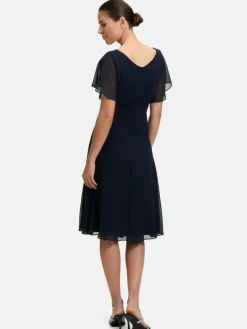 Vera Mont Kleider*Damen Cocktailkleid marine blau uni