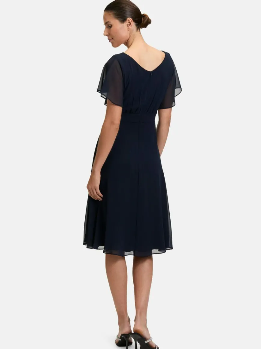 Vera Mont Kleider*Damen Cocktailkleid marine blau uni