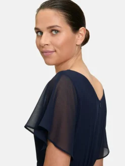 Vera Mont Kleider*Damen Cocktailkleid marine blau uni