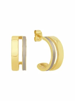 s.Oliver Schmuck*Damen Creolen beige uni