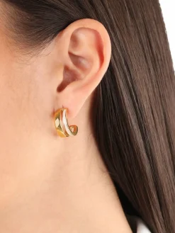 s.Oliver Schmuck*Damen Creolen beige uni