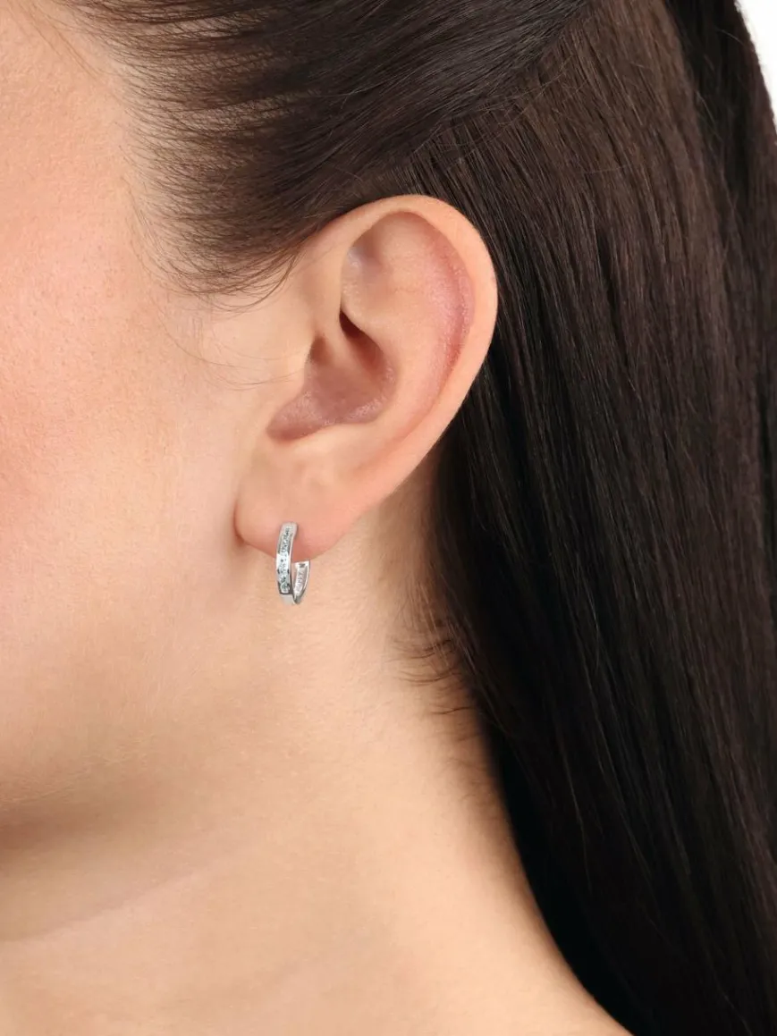 amor Schmuck*Damen Creolen silber uni