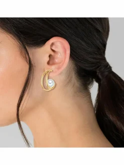 Yokoamii Schmuck*Damen Creolen gold uni