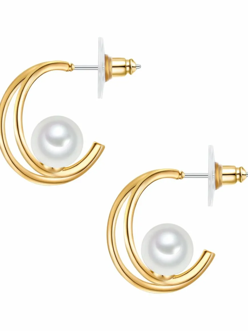 Yokoamii Schmuck*Damen Creolen gold uni