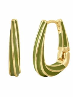 Yokoamii Schmuck*Damen Creolen gold uni