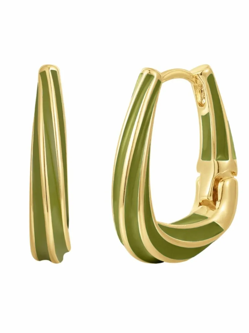 Yokoamii Schmuck*Damen Creolen gold uni