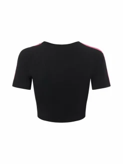 adidas Originals Shirts & Tops*Damen Crop-T-Shirt - 3 Stripes Baby Tee schwarz pink uni