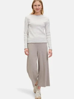 Cartoon Hosen*Damen Culotte schwarz mehrfarbig uni