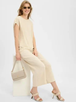 Someday Hosen*Damen Culotte - Curilo sand strukturiert