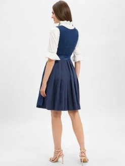 Krüger Dirndl Kleider*Damen Dirndl indigo uni