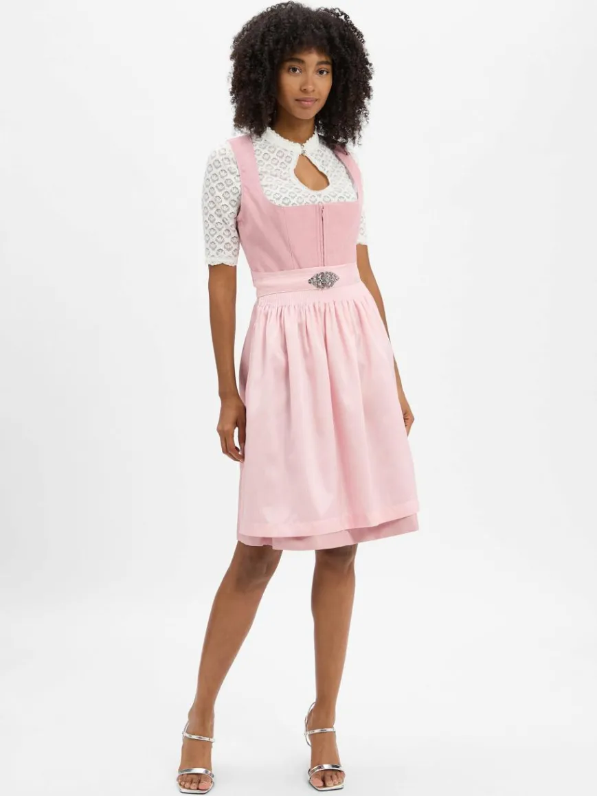 Krüger Dirndl Kleider*Damen Dirndl rosa uni