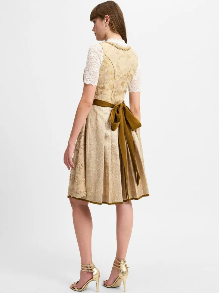 Krüger Dirndl Kleider*Damen Dirndl gold uni