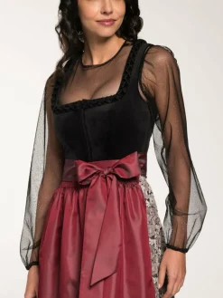 Spieth & Wenksy Kleider*Damen Dirndl - Gloria schwarz gemustert