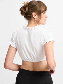 Krüger Dirndl Blusen*Damen Dirndlbluse weiß uni
