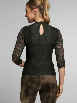 Spieth & Wenksy Blusen*Damen Dirndlbluse - Amberg grün gemustert