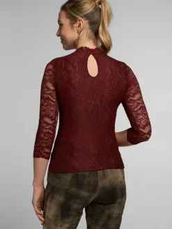 Spieth & Wenksy Blusen*Damen Dirndlbluse - Amberg rot gemustert