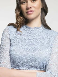 Spieth & Wenksy Blusen*Damen Dirndlbluse - Amsterdam hellblau gemustert