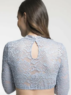 Spieth & Wenksy Blusen*Damen Dirndlbluse - Amsterdam hellblau gemustert