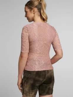 Spieth & Wenksy Blusen*Damen Dirndlbluse - Arktis rosa gemustert