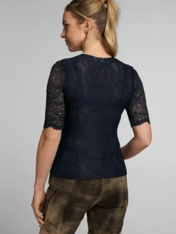 Spieth & Wenksy Blusen*Damen Dirndlbluse - Arktis blau gemustert